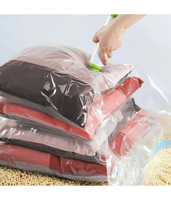 12 Sacchetti Sottovuoto Salvaspazio 40x60 Buste Sacco Salva Spazio Abiti Piumoni         