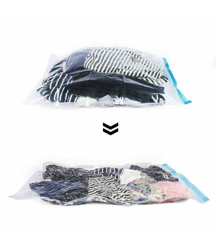 12 Sacchetti Sottovuoto Salvaspazio 40x60 Buste Sacco Salva Spazio Abiti Piumoni         