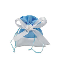 12 Sacchetti Stoffa Porta Confetti Rosa Bianca Matrimonio Battesimo Bomboniera         