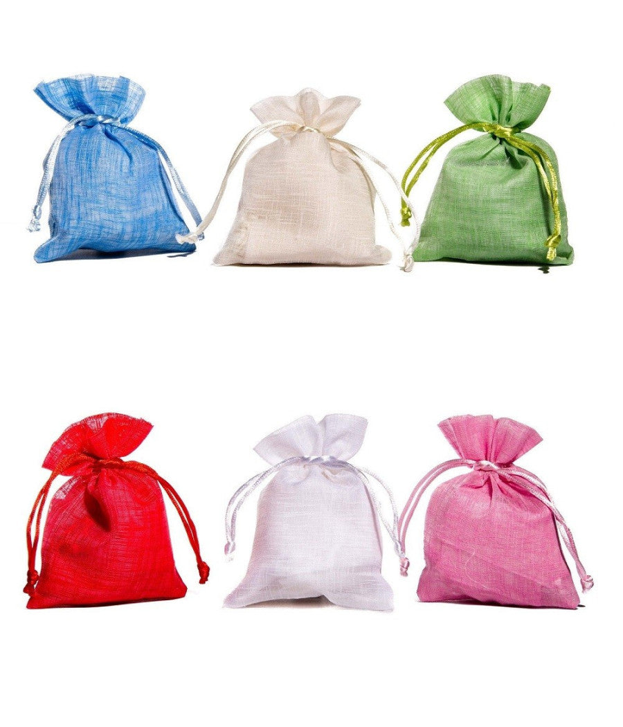 12 Sacchetto Portaconfetti Vari Colori Bomboniera Confetti Sacchettino         