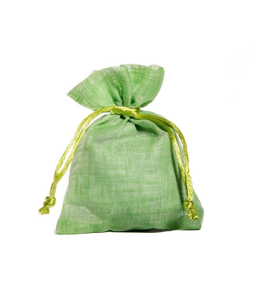 12 Sacchetto Portaconfetti Vari Colori Bomboniera Confetti Sacchettino  Verde       