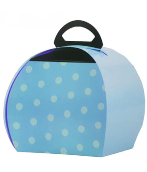 12 Scatole Pois Porta Torta Dolce Confetti Compleanni Nascita Battesimo Feste  Azzurro       