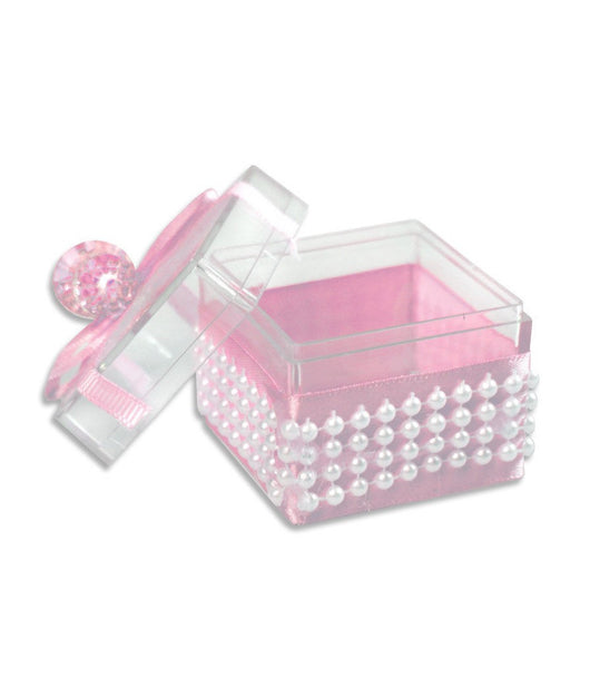 12 Scatolina Porta Confetti Bomboniera Nascita Battesimo Ciuccio Bimba Rosa         