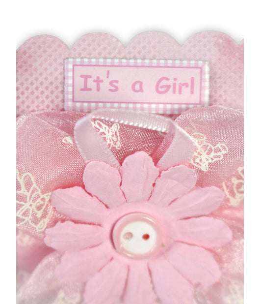 12 Scatolina Porta Confetti Con Fiore Bomboniera Nascita Battesimo Bimba Rosa         