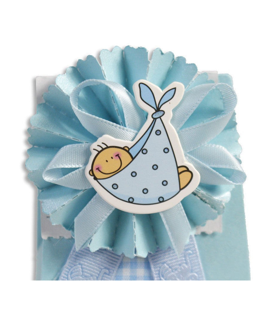 12 Scatolina Portaconfetti Bomboniera Nascita Battesimo Maschio Azzurro Bimbo         