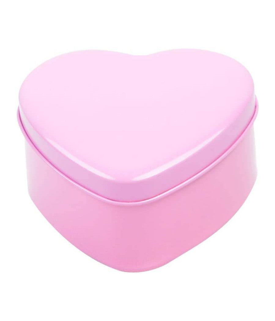 12 Scatoline In Latta A Forma Di Cuore Bomboniera Segnaposto Portaconfetti Rosa         