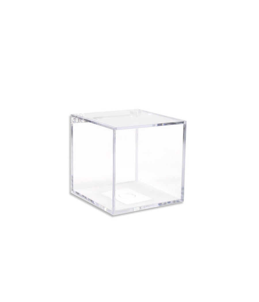 12 Scatoline Scatole Cubo Plexiglass 6x6cm Trasparente Porta Confetti Bomboniera         