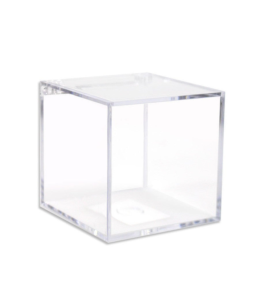 12 Scatoline Scatole Cubo Plexiglass 6x6cm Trasparente Porta Confetti Bomboniera         