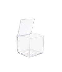 12 Scatoline Scatole Cubo Plexiglass 6x6cm Trasparente Porta Confetti Bomboniera         