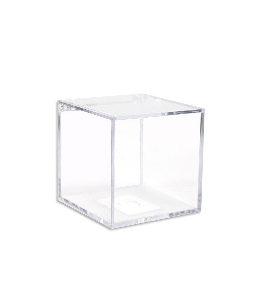 12 Scatoline Scatole Cubo Plexiglass 6x6cm Trasparente Porta Confetti Bomboniera         