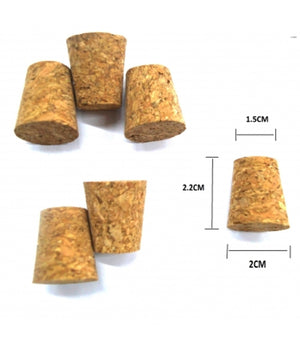 12 Tappi Sughero H 2cm Conici Conico Per Bottiglie Bottiglia Liquore Vino         