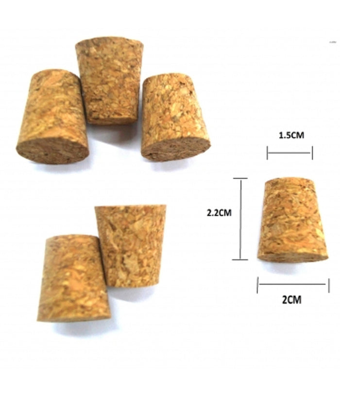 12 Tappi Sughero H 2cm Conici Conico Per Bottiglie Bottiglia Liquore Vino         