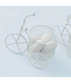 12 X Bomboniera Bomboniere Bicicletta A Tre Ruote Con Cestino Portaconfetti         