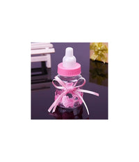 12 X Bomboniera Portaconfetti Per Battesimo Nascita Bottiglia Biberon Rosa         