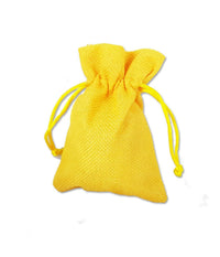 12 X Sacchetti Stoffa Porta Confetti Matrimonio Nascita Battesimo Bomboniera  Giallo       