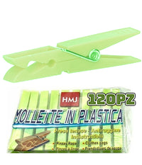 120 Pezzi Mollette Pinze Bucato Panni Plastica Extraforte Verde Stendibiancheria         