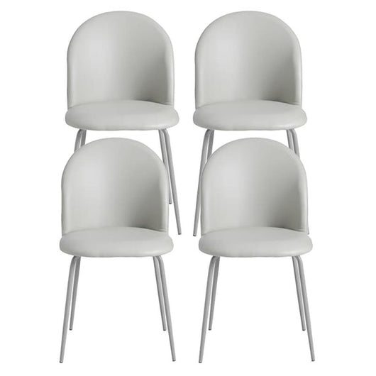 SET 4 SEDIE BONNIE CON SEDUTA IN POLIURETANO GRIGIO STRUTTURA IN METALLO DIMENSIONI 45X55X82 CM