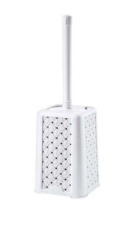 SET ARIANNA PORTABIANCHERIA 50 LT + CESTA PORTA BIANCHERIA 35 LT+ PORTASCOPINO PER BAGNO COLORE BIANCO