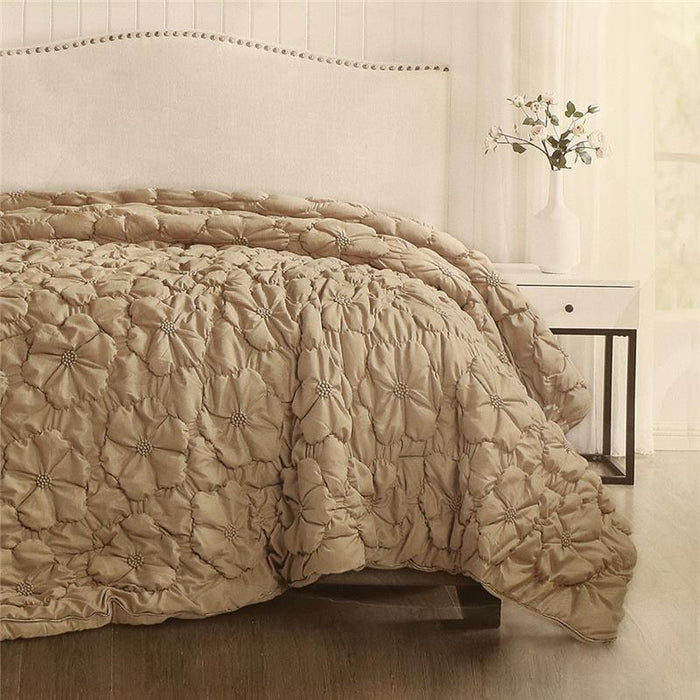 TRAPUNTA MATRIMONIALE 260X260 CM COLORE BEIGE