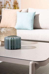 Porta Candela Vetro Beige Moderno H19 da Interno - HASSAN