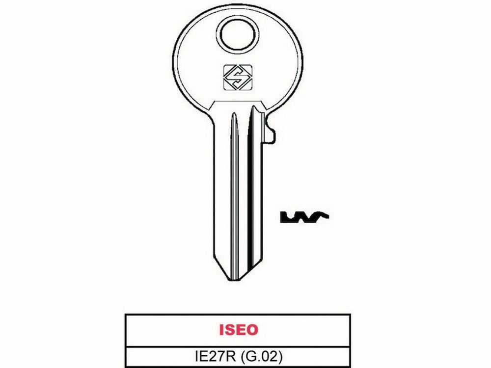 chiave asc ie27r (g.vac 0) iseo cod:ferx.vit28571