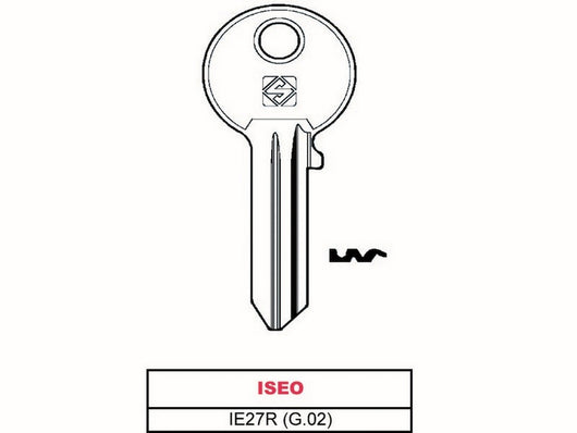 chiave asc ie27r (g.vac 0) iseo cod:ferx.vit28571