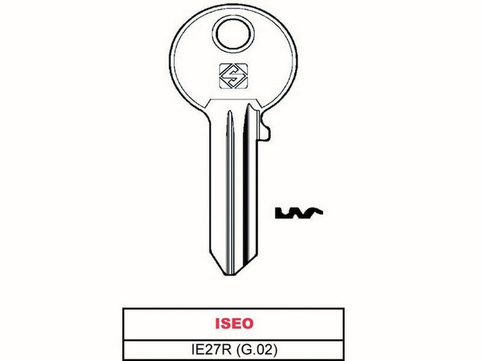 chiave asc ie27r (g.vac 0) iseo cod:ferx.vit28571