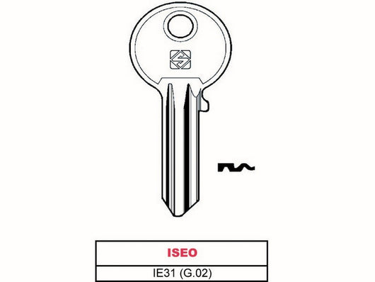 chiave asc ie31 (g.vac 2) iseo cod:ferx.vit41134