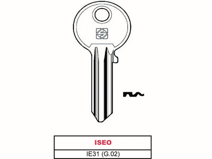chiave asc ie31 (g.vac 2) iseo cod:ferx.vit41134