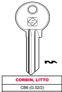 chiave asc cb6 (g.vac 2) corbin, litto cod:ferx.vit10495