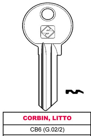 chiave asc cb6 (g.vac 2) corbin, litto cod:ferx.vit10495