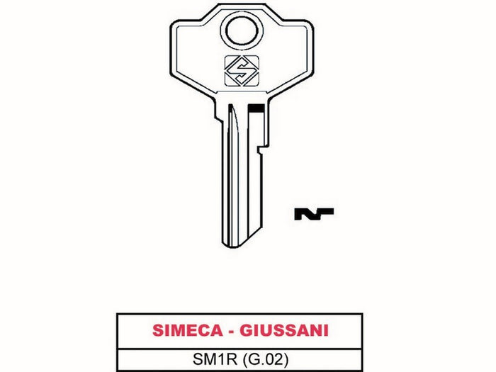 chiave asc sm1r (g.vac 0) simeca - giussani cod:ferx.vit6080