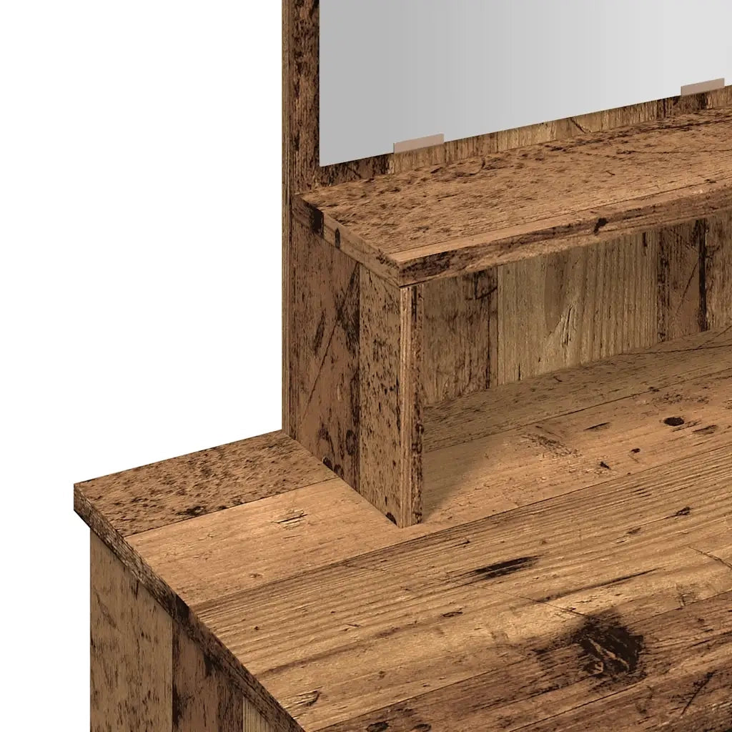 Toeletta con Specchio Legno Antico 86,5x35x136 cm