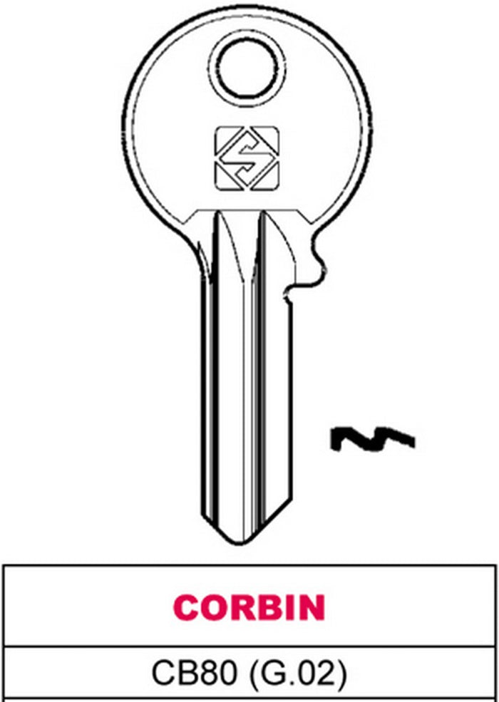 chiave asc cb80 (g.vac 0) corbin cod:ferx.vit25539