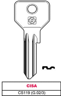 chiave asc cs119 (g.vac 3) cisa cod:ferx.vit28569