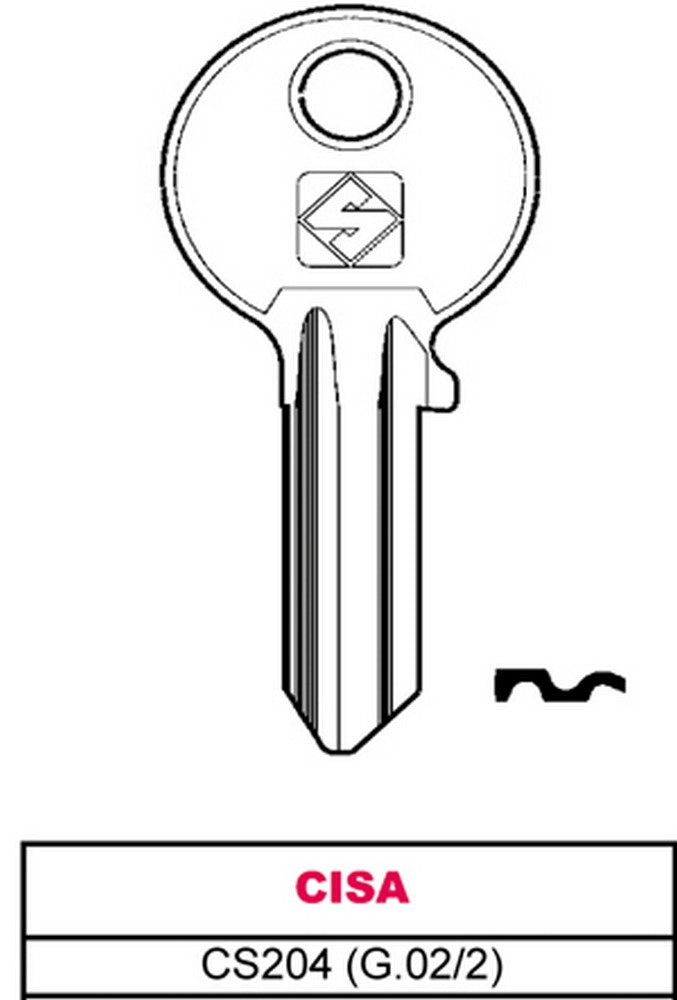 chiave asc cs204 (g.vac 2) cisa cod:ferx.vit4898