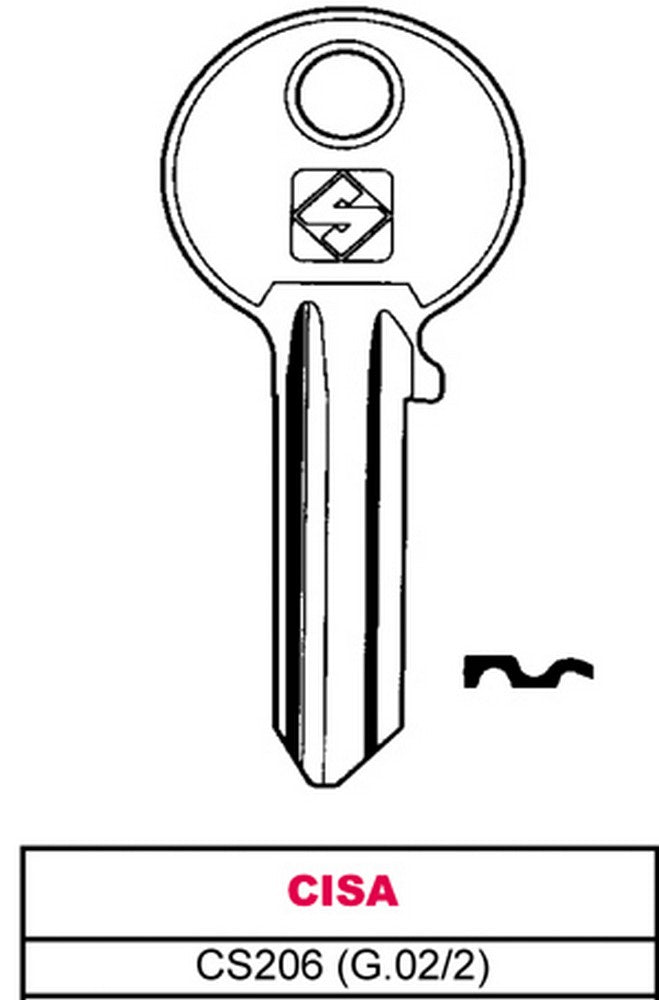 chiave asc cs206 (g.vac 2) cisa cod:ferx.vit4900