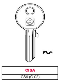 chiave asc cs6 (g.vac 0) cisa cod:ferx.vit4894