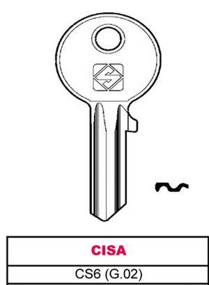 chiave asc cs6 (g.vac 0) cisa cod:ferx.vit4894