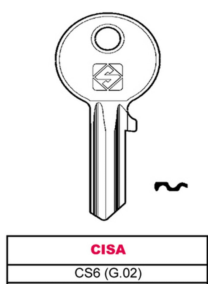 chiave asc cs6 (g.vac 0) cisa cod:ferx.vit4894