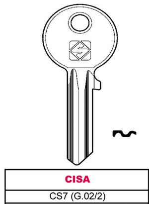chiave asc cs7 (g.vac 2) cisa cod:ferx.vit4896