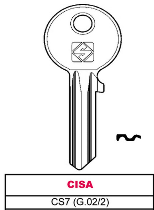chiave asc cs7 (g.vac 2) cisa cod:ferx.vit4896