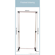 Trade Shop - Stand Appendiabiti Allungabile Telescopico Singolo Con Base 64 X 28 X 73/130 Cm -
