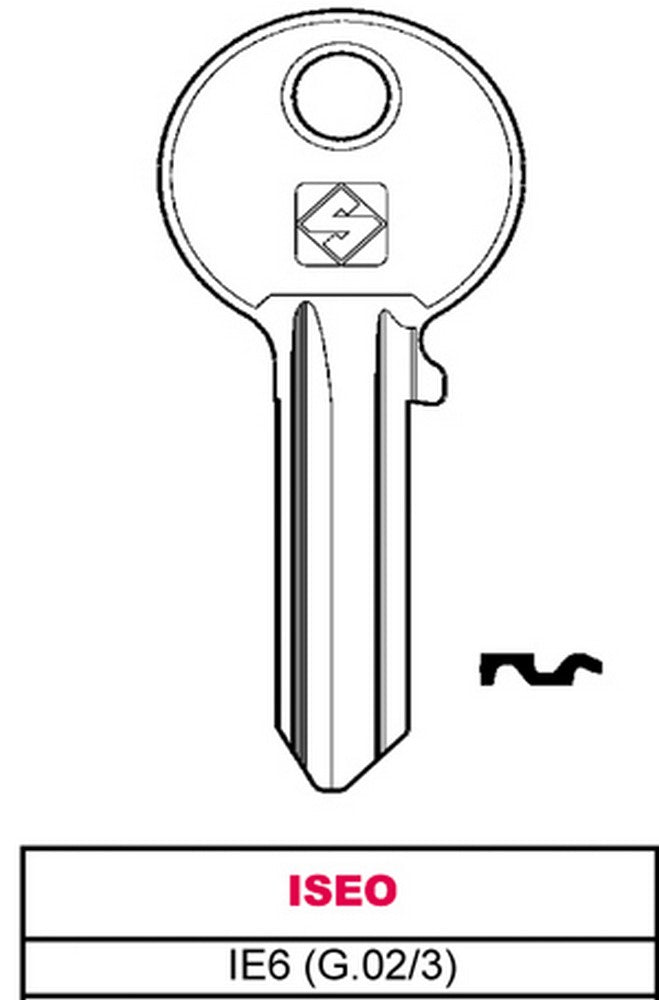 chiave asc ie6 (g.vac 3) iseo cod:ferx.vit6084