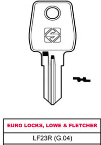 chiave asc lf23r (g.vae 0) euro locks, lowe & fletcher cod:ferx.vit30346