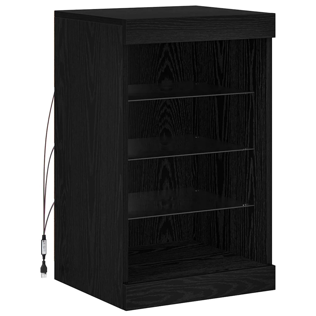 Credenza-Buffet-Armadio da cucina Rovere Nero 41 x 37 x 67 cm Legno multistrato 662093