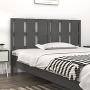 Testiera per Letto Grigia 155,5x4x100 cm Legno Massello di Pino 817997