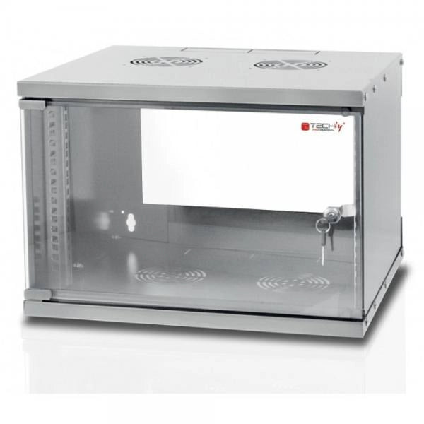Armadio Rack 19'' a Muro 9U prof. 450 Grigio Assemblato