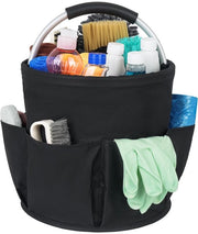 Organizzatore di Pulizia, Tastiera di Pulizia, Tastiera di Pulizia Ripiegabile, Tastiera di Pulizia Portatile Organizzatore di Pulizia con Maniglia e Sei Tasche per Interno, Esterno, Bagno, Nero (Solo Tastiera)
