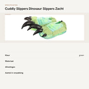 Pantofole per la casa Dinosaurus con zampa antislittamento - Pantofole morbide con imbottitura - Chiusura velcro - Superficie superiore sintetica - Pantofole per la casa